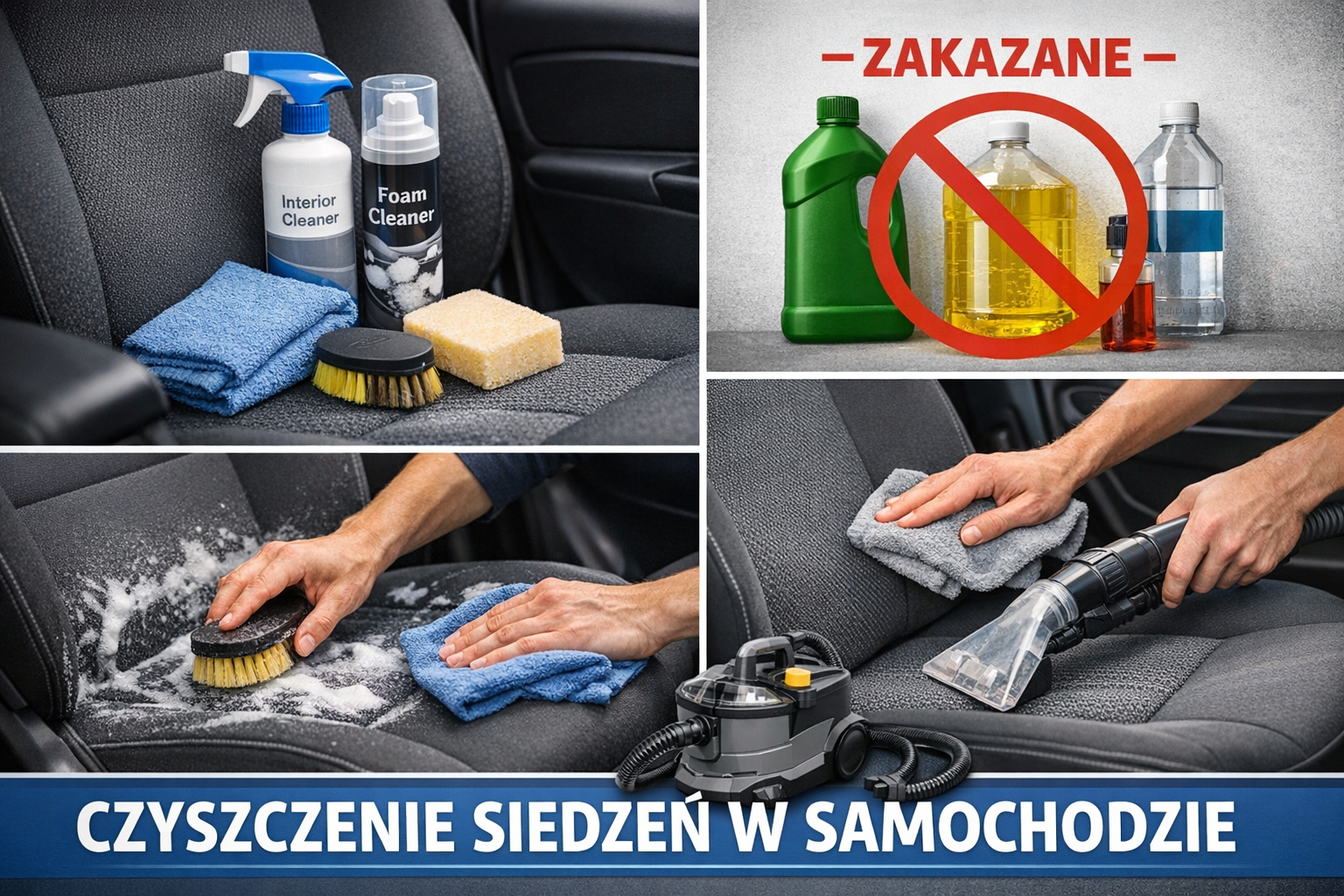 czyszczenie siedzen w samochodzie
